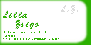 lilla zsigo business card