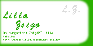 lilla zsigo business card